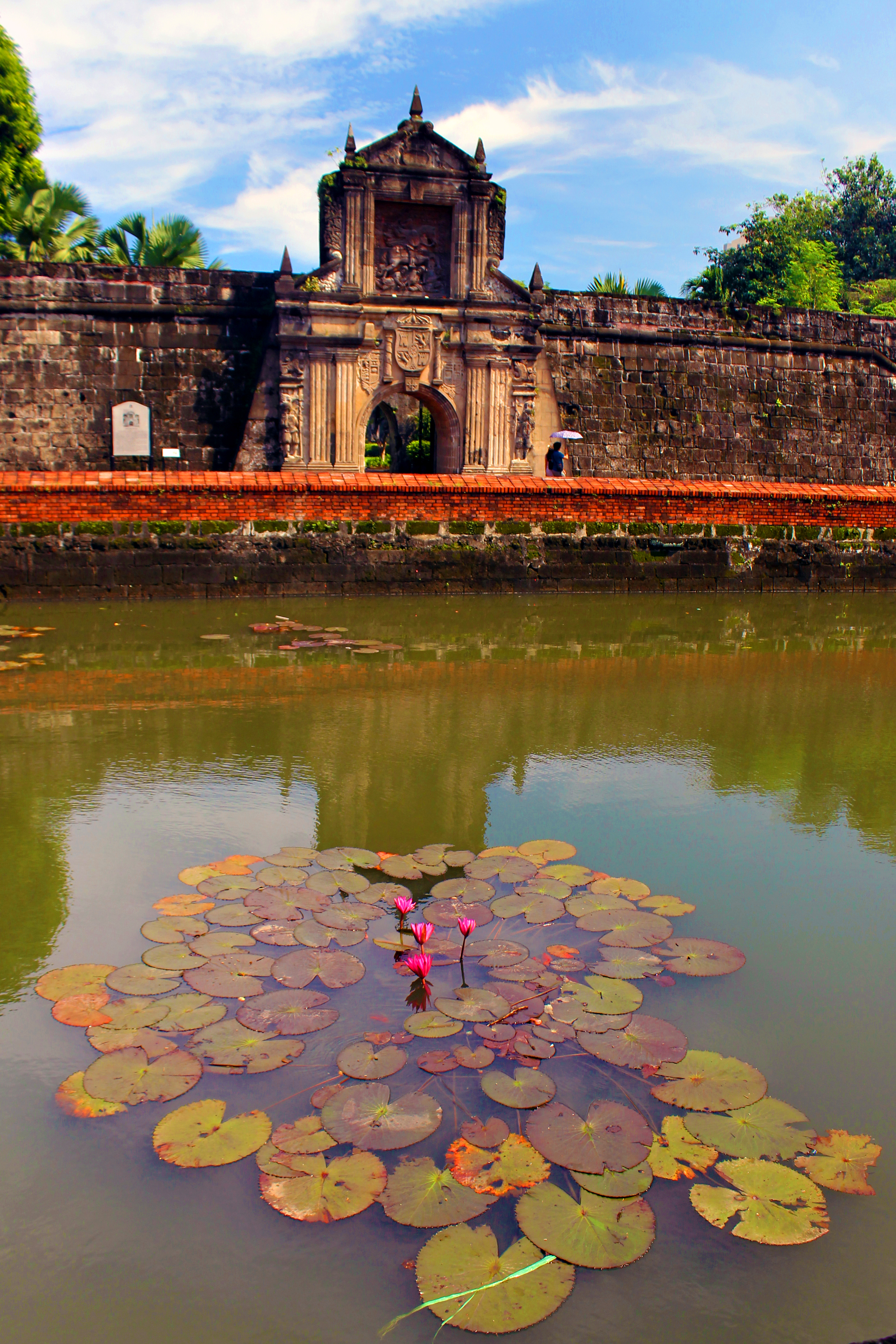 Historic stone gate of Fort Santiago in Intramuros, Manila